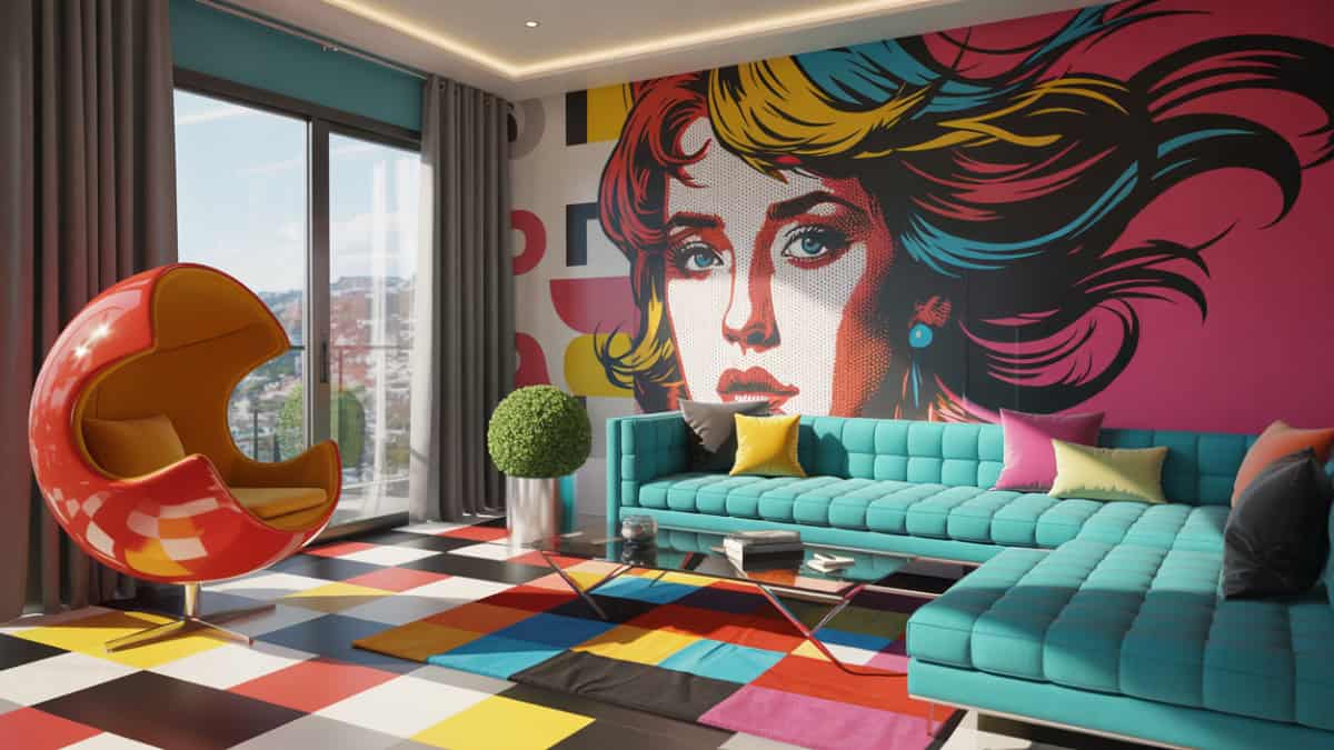 Digitale Pop Art en Unieke Pop Art Kunst in Interieurdesign